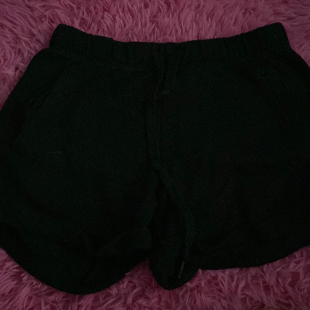 black shorts